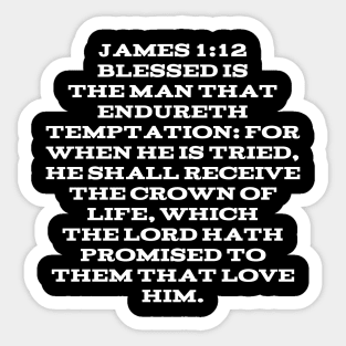 James 1:12 Bible Verse King James Version (KJV) Text Sticker